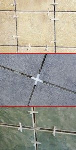 Opções para instalar cruzes ao colar ladrilhos