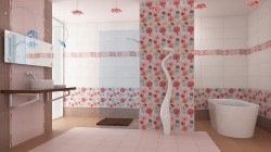 Keramische tegels in de badkamer