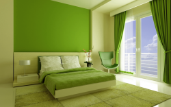 istaba ar krāsotām sienām