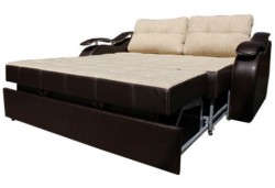 Katil sofa dengan mekanisme transformasi jenis tarik keluar