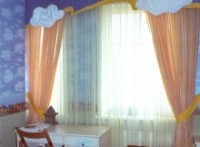 curtains in the baby room