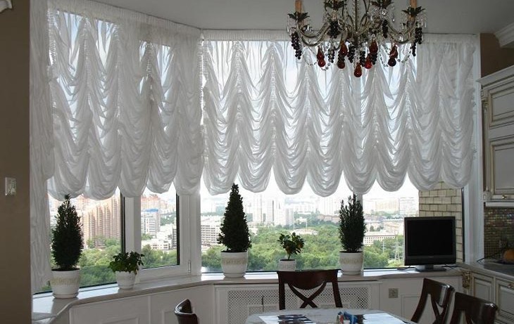 french curtains in the kitchen