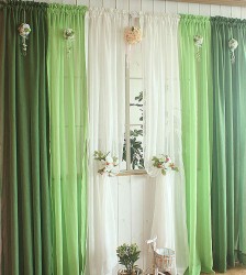 decoration of curtains with flowers