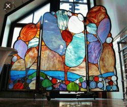 Stained glass screen