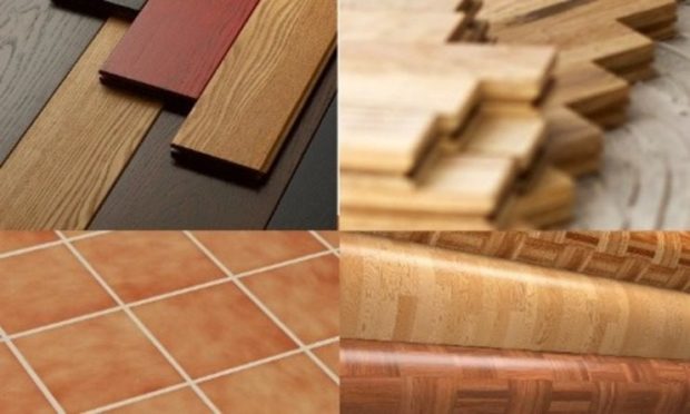 The choice of flooring depending on the type of room
