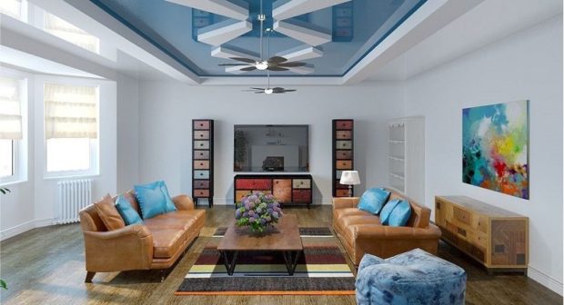 Two-level stretch ceilings: everything you need to know (+55 photos)