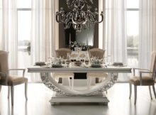 light-colored Italian dining furniture