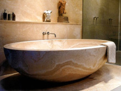 Cast marble bathtubs