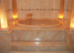 Cast marble bathtubs