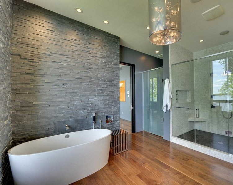 10 materiāli, kas piemēroti sienu dekorēšanai vannas istabā