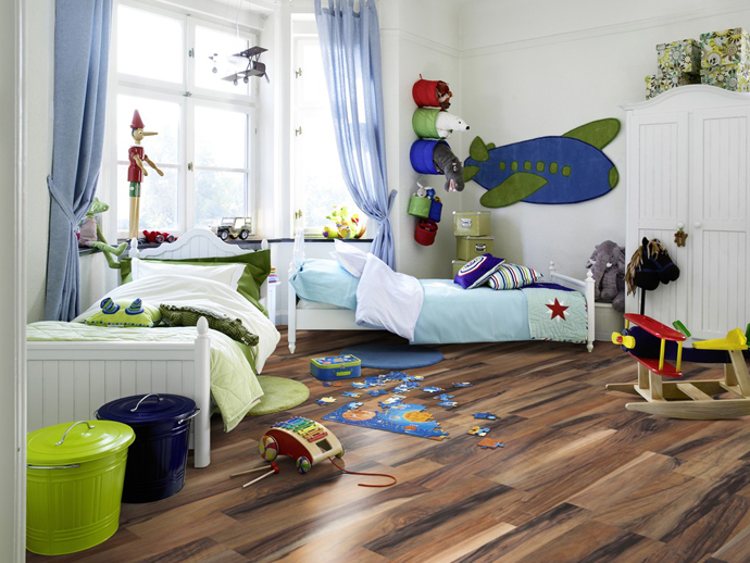 9 materials for finishing the floor in the nursery