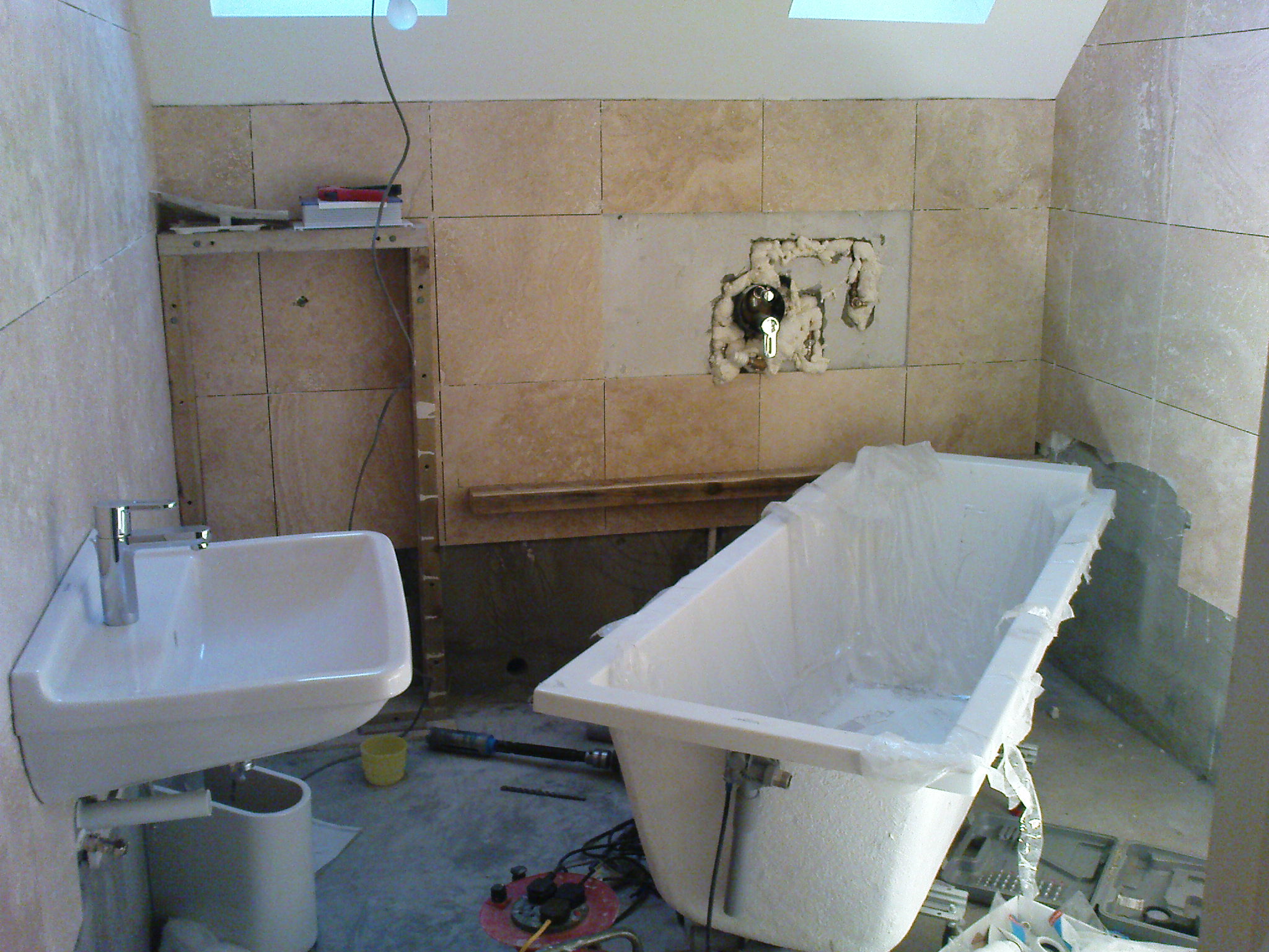 Étapes de réparation de salle de bain