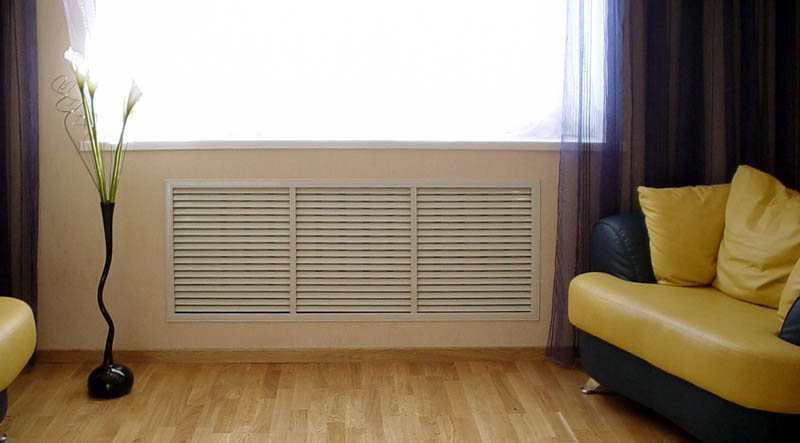 10 tips on how to hide a heating radiator + photo