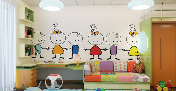 6 materiāli sienu dekorēšanai bērnu istabā